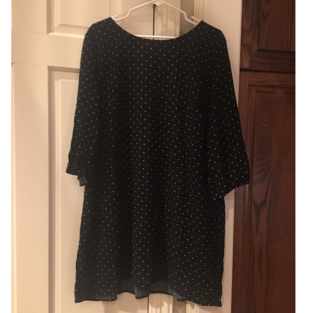 Black and white polka dot dress